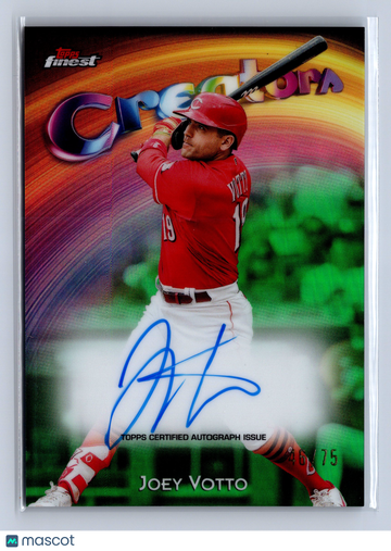 2025 Topps Finest Creators Joey Votto #CAV-JV Green Refractor Auto /75