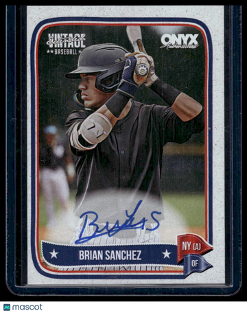 2022 Onyx Vintage Extended Baseball Brian Sanchez #VABRSA Autograph