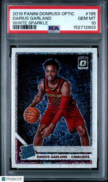 2019 Panini Donruss Optic Darius Garland #195 White Sparkle Rookie RC PSA 10