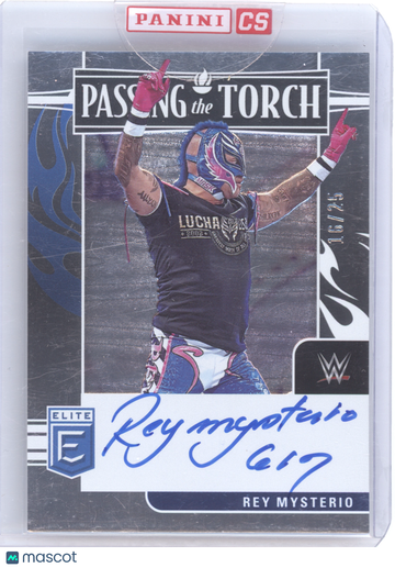 2023 Panini Donruss Elite Passing the Torch Dominik Mysterio Rey Mysterio #PT-MST /25