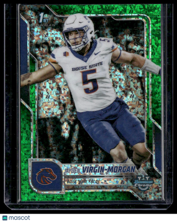 2025 Bowman Chrome University Jayden Virgin-Morgan #160 Green Mini Diamonds /99