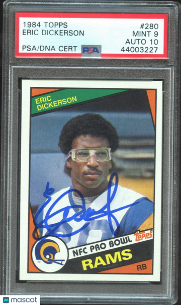 1984 Topps Eric Dickerson #280 PSA 9 Auto 10