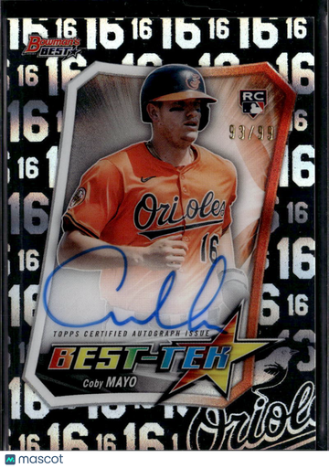 2025 Bowman's Best Best-Tek Coby Mayo #BTA-CMA /99 RC