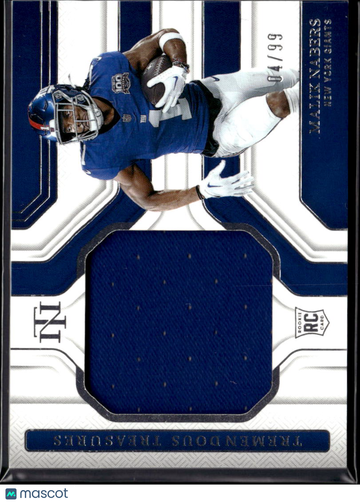 Malik Nabers 2025 Panini National Treasures Tremendous Treasures RC Memorabilia /99 New York Giants