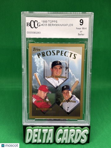 1999 Topps Gabe Kapler Mike Frank Lance Berkman #205 BCCG 9
