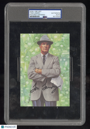 1993 Goal Line Art Auto Tom Landry 4507/5000 PSA Authentic Auto A