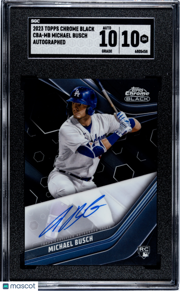 2023 Topps Chrome Black Michael Busch #CBA-MB Autograph SGC 10 Auto 10