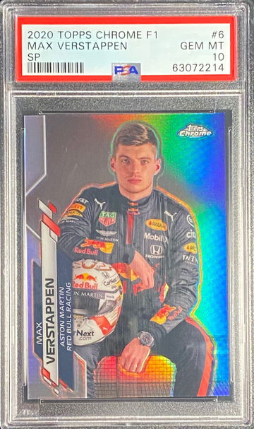 2020 Topps Chrome Max Verstappen IV Image Variation SP Formula 1 F1 PSA 10
