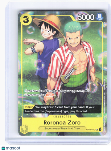 2025 —Roronoa Zoro #OP10-113 One Piece Promotion Cards—Uncommon Non-Foil (Learn Together Deck Set - Set Sail Event)