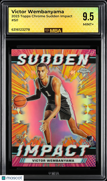 2023 Topps Chrome Sudden Impact Victor Wembanyama #SI1 MBA 9.5