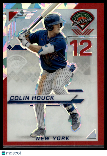 2025 Panini Prospect Edition Colin Houck #36 Holo Prospect Ticket - Red Ice