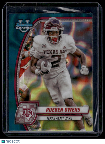 2024 Bowman University Chrome Rueben Owens #76 Pink Lava Refractor