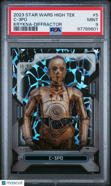 2023 Topps Star Wars High Tek C-3po #5 Krykna Diffractor PSA 9