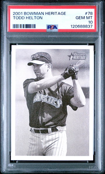 2001 Bowman Heritage Todd Helton #78 PSA 10