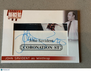 2023 UNSTOPPABLE CARDS The Avengers CUT AUTO JOHN SAVIDENT