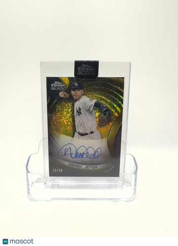 2022 Chrome Black Derek Jeter #CBA-DJ Gold Mini-Diamond Refractor /50