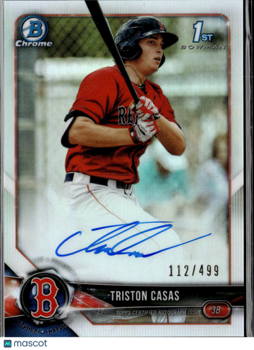 2018 Bowman Chrome Triston Casas #CDA-TC Refractor /499 1st Bowman