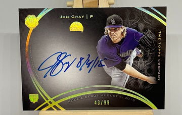 2016 Topps The Mint Arrivals Auto /99 Jon Gray #AA-JG Rookie RC Rangers Rockies
