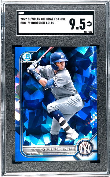 2022 Bowman Draft Sapphire Roderick Arias #BDC-79 | New York Yankees SGC 9.5