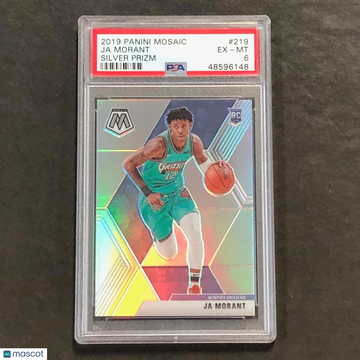 2019 Panini Mosaic Ja Morant #219 Silver Prizm PSA 6