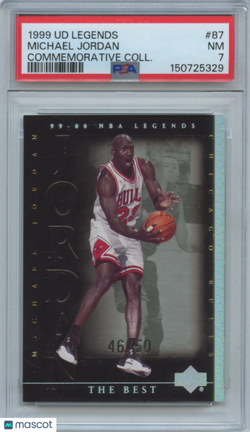 1999 Upper Deck Legends Michael Jordan #87 Commemorative Coll. Base Set PSA 7