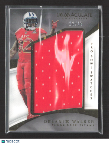 2017 Panini Immaculate Collection Delanie Walker #PB-15 /15 Pro Bowl Swatches Memorabilia