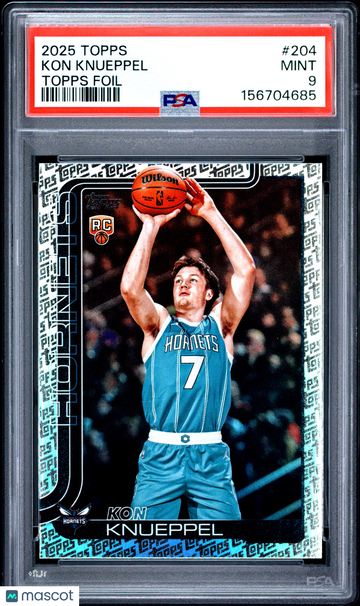 2025 Topps Kon Knueppel #204 Foil RC PSA 9