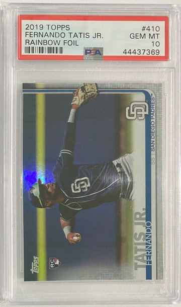 Fernando Tatis Jr. 2019 Topps #410 Rainbow Foil PSA 10