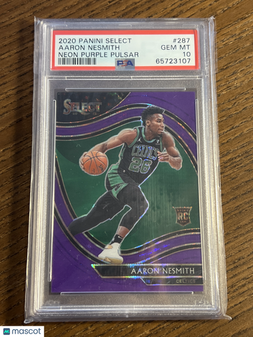 2020 Panini Select Aaron Nesmith #287 Neon Purple Pulsar PSA 10