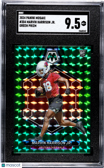 2024 Panini Mosaic Marvin Harrison JR. #304 Green Prizm SGC 9.5