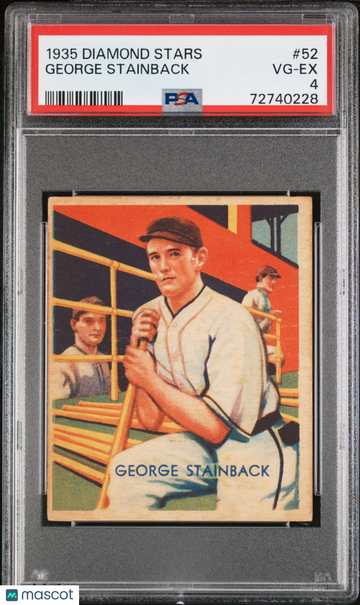 1935 Diamond Stars George Stainback #52 PSA 4