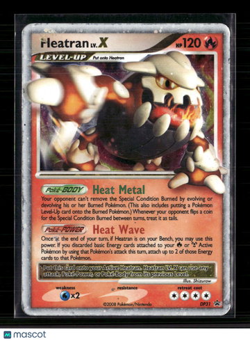 2008 EX Holon Phantoms Heatran LV.X Holo Black Star Promo #DP31