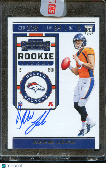 2019 Panini Contenders Football Drew Lock #104 RC