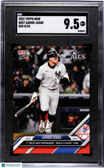 2022 Topps Now Aaron Judge #837 Red SGC 9.5