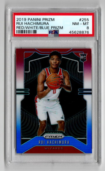 2019-20 Prizm Red White Blue Rui Hachimura PSA 8