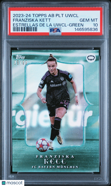 2023-24 Topps Aitana Bonmati Curated Set Franziska Kett Estrellas De Uwcl Green /99 PSA 10