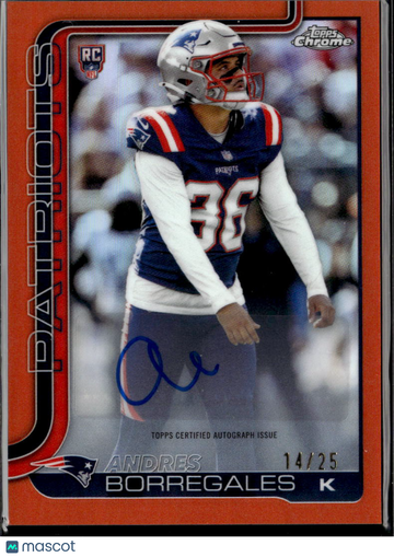 2025 Topps Chrome Andres Borregales #RRA-ABO Orange /25 RC