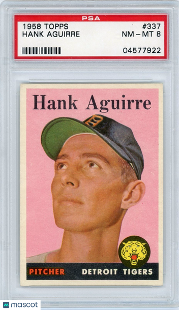 1958 Topps Hank Aguirre #337 PSA 8