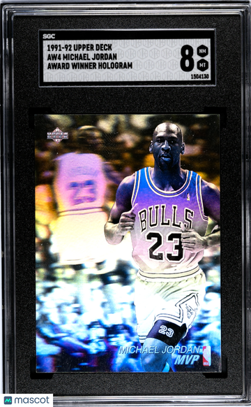 1991 Upper Deck Michael Jordan #AW4 Award Winner Hologram SGC 8