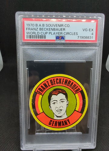 1970 B.A.B. Souvenir Co. World Cup Player Circles Franz Beckenbauer PSA 4