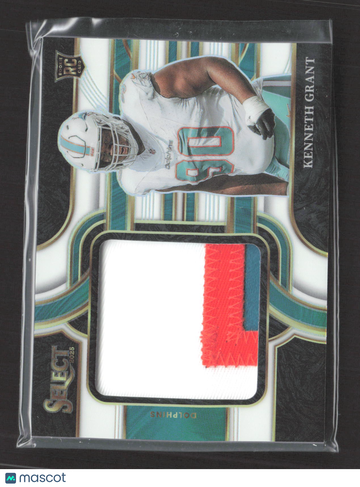 2026 Panini Select Prizm Kenneth Grant #JRSW-KGT 63/99 RC Jumbo Rookie Swatch Memorabilia