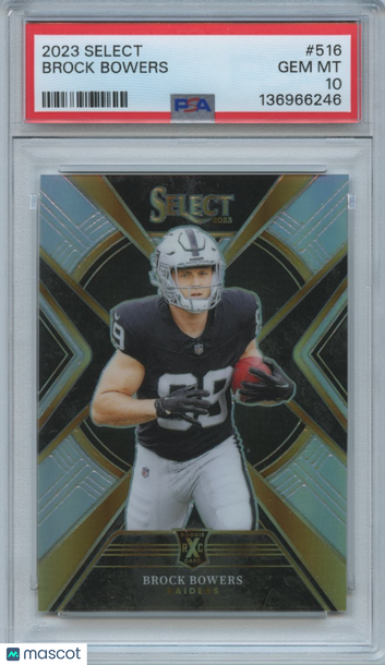 2023 Panini Select Brock Bowers #516 [Base] Rookie Insert PSA 10