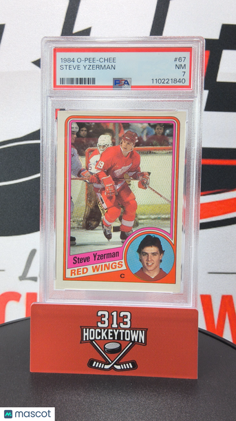 1984 O-Pee-Chee Steve Yzerman #67 PSA 7