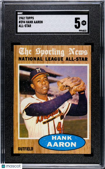 1962 Topps Hank Aaron #394 All Star SGC 5