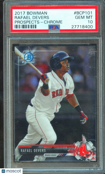 Rafael Devers 2017 Bowman Prospects Chrome PSA 10