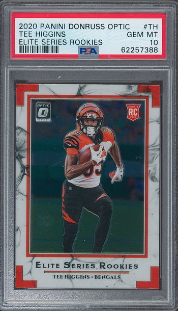 2020 Donruss Optic Tee Higgins Elite Series Rookies PSA 10