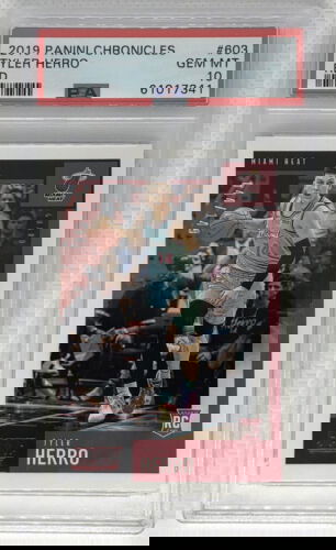 2019 Panini Chronicles Score Tyler Herro Red Rookie Card #603 PSA 10 GMT #'d/149