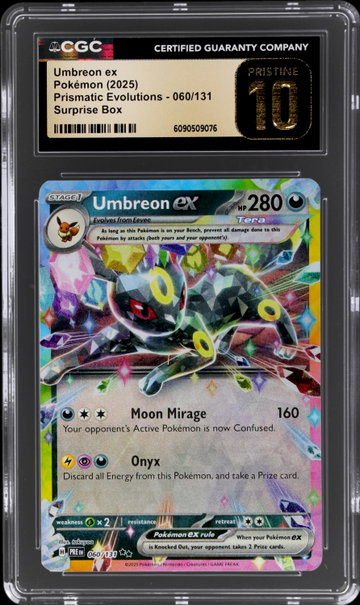 2025 Pokemon Scarlet And Violet Prismatic Evolutions Umbreon EX Surprise Box Exclusive CGC 10 Pristine