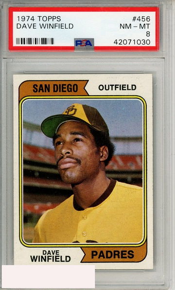 1974 TOPPS DAVE WINFIELD #456 PSA 8 NM-MT  RC