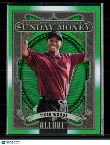 2026 Upper Deck Allure Sunday Money Tiger Woods #SM-1 Green